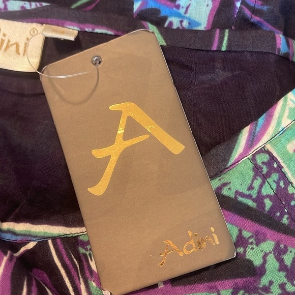 NWT Vintage Adini Lined Skirt Cotton Anquilla Print India Size XS NWT - Picture 5 of 6